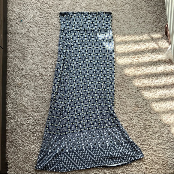 Max edition maxi skirt size S blue yellow white floral boho pattern - Picture 2 of 3